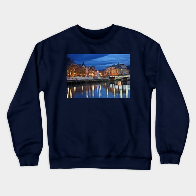 Christmas postcard from Bilbao Crewneck Sweatshirt by Cretense72